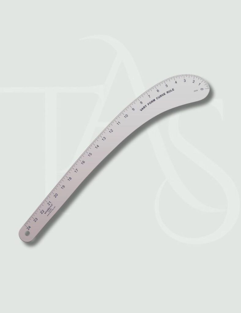 24 inch hip curve ruler for sewing pattern drafting and garment fitting