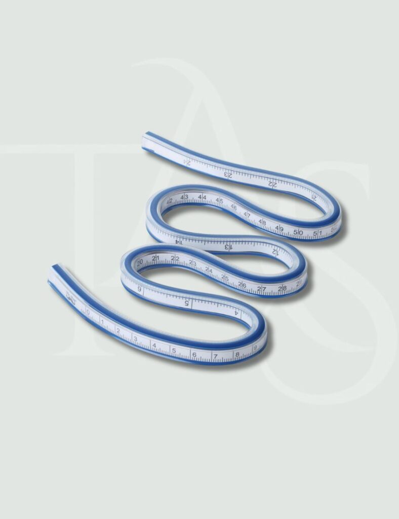 Flexible curve ruler for sewing pattern drafting and design