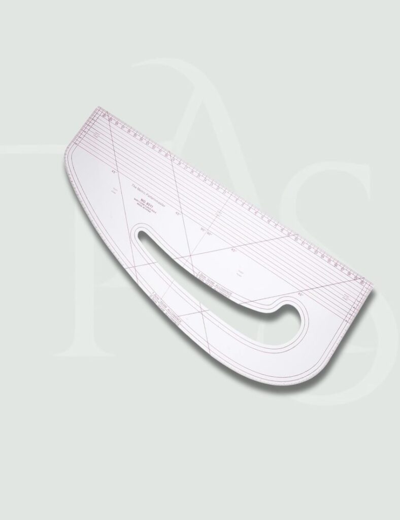 Grading ruler for sewing pattern adjustments and size grading