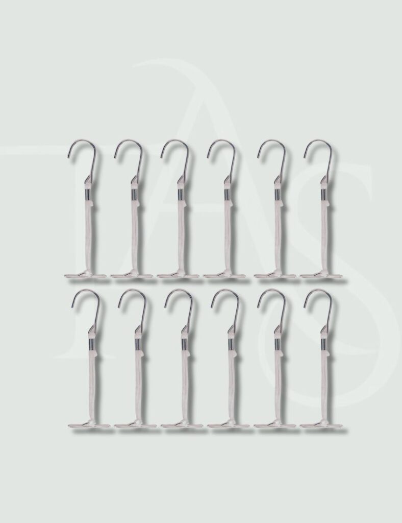 Pattern hooks for hanging sewing patterns and templates